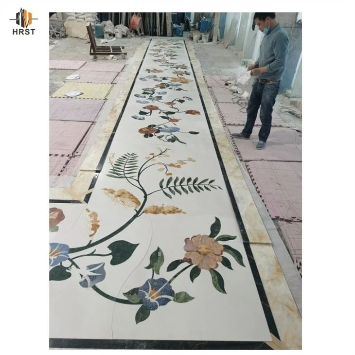 marble water jet medallion