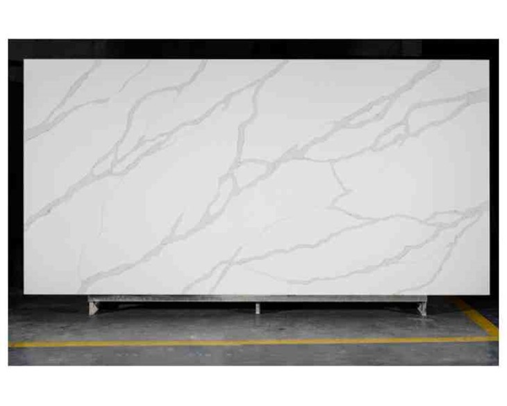 Artificial Stone Calacatta White Quartz Slabs For Hotel Projects