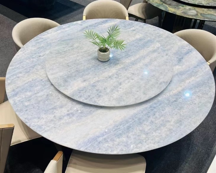 blue crystal marble table