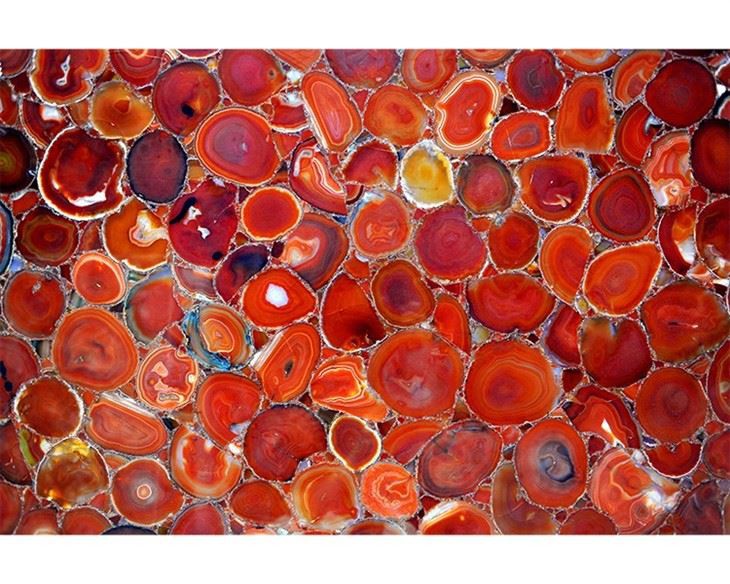 red agate slab