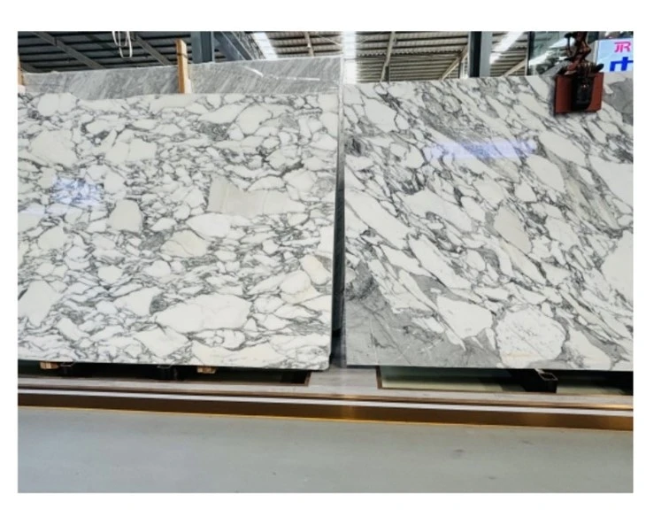 Snow White Marble Arabescato Marble For Wall Decor And Kitchen Counter